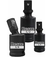 3 Pcs Universal Joint Swivel Socket Adapter Set,1/4",3/8"& 1/2"Drivers, Impact Universal Joint,U-...