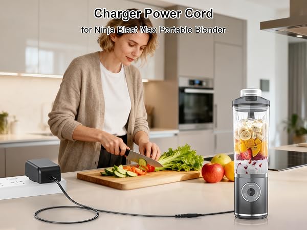 Charger for Ninja Blast Max Portable Blender Charging Cord for Ninja Blast Max BC251 Blender
