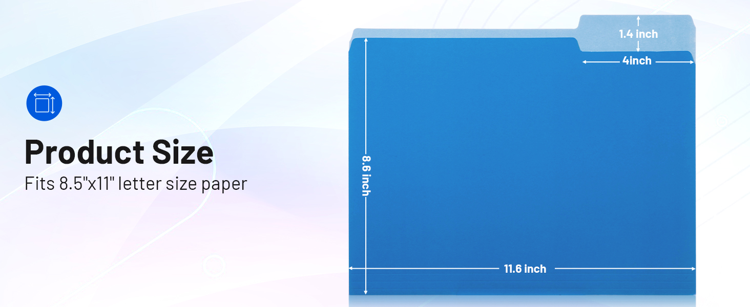 Colored file folder