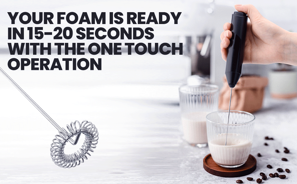 One touch operation milk frother