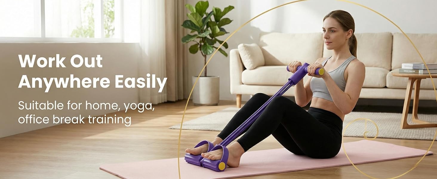 6 Tubes Pedal Resistance Bands with Handles