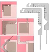 Briartw 2pcs/Set,Book Cover Guide,5-in-1 Stainless Steel Metal Bookbinding Cover Tool for Making ...