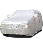 SEAZEN 2 Layers SUV Car Cover Waterproof All Weather, Outdoor Car Covers for Automobiles with Zip...