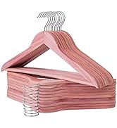 ELONG HOME American Red Cedar Hangers 20 Pack, Wooden Suit Hangers with 360° Swivel Hook, Smooth ...