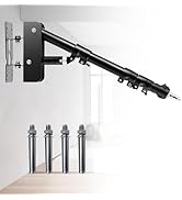 MACTREM Ring Light Wall Mount,44’’/110cm Wall Mounting Triangle Boom Arm for Strobe Light, Photog...