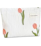 STARDW Aesthetic Makeup Bag for Women Travel Toiletry Bag Large Capacity Makeup Organizer Bag Flo...