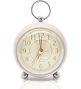 Analog Alarm Clocks, Desk Decorative Clock for Shelf Bedroom Kitchen Countertop, Battery Operated...
