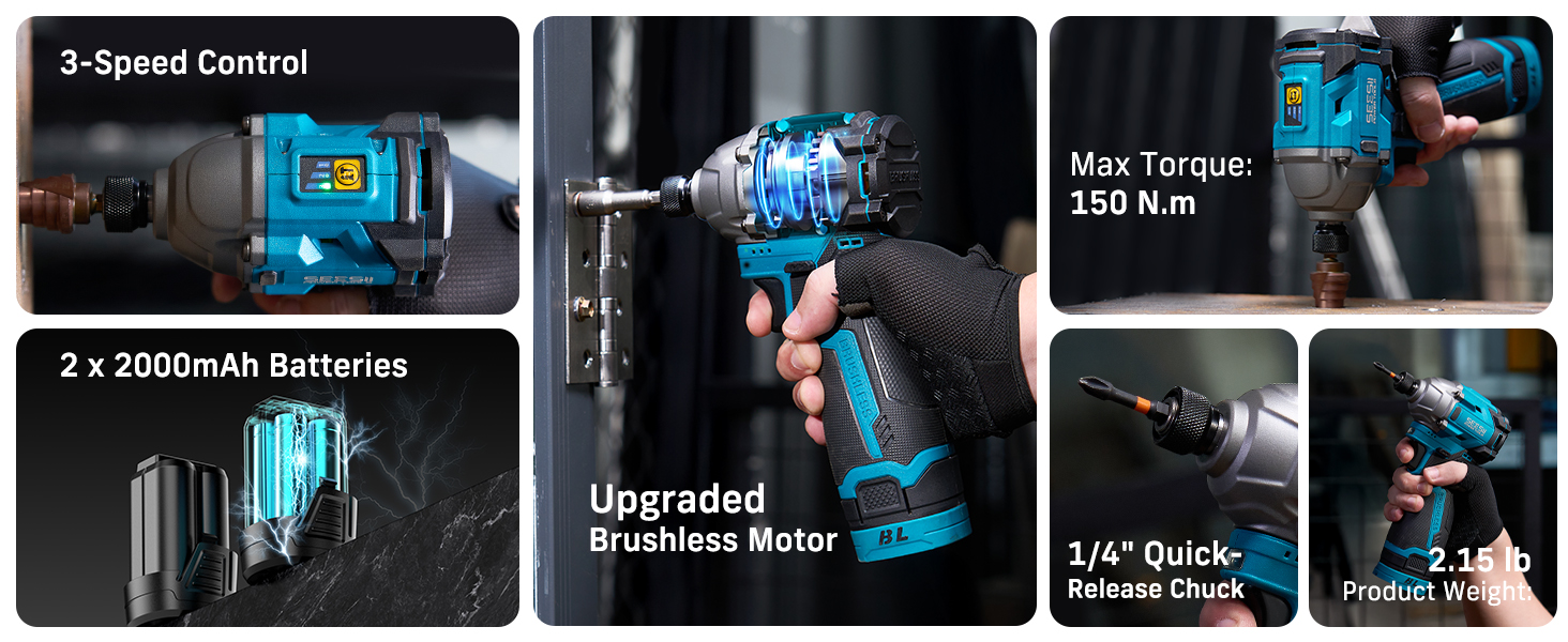 SEESII 16.8V Impact Driver Kit