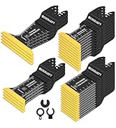 EXKRAEFT 30 PCS Titanium Oscillating Tool Blades, Universal Multitool Blades for Metal Nails Wood...