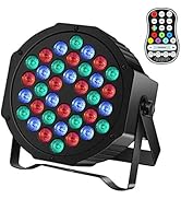 Rechargeable Stage Par Lights U`King RGB 36 LED Battery Powered Par Wireless Uplights with DMX an...