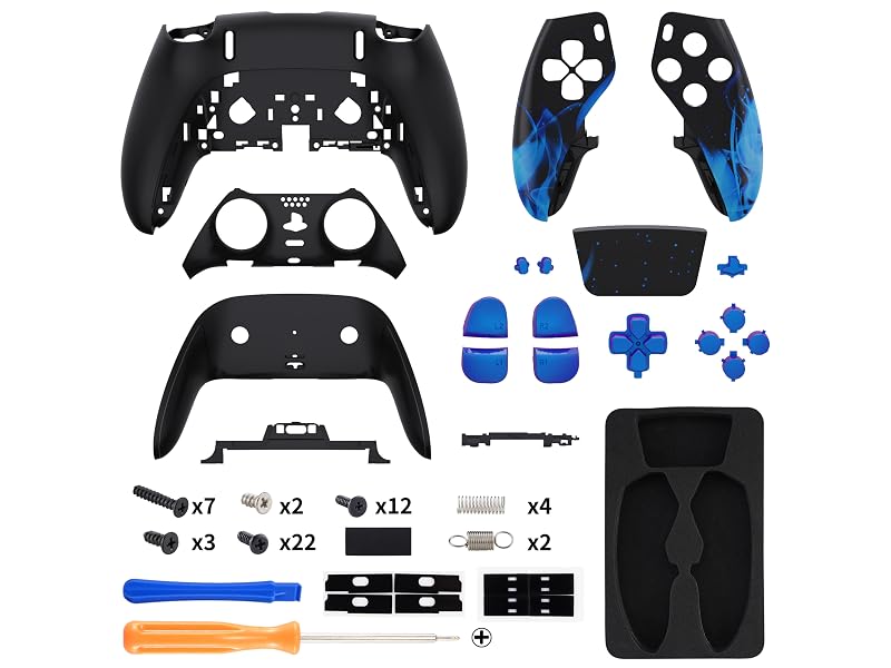 eXtremeRate Full Set Shell Buttons Touchpad Cover for PS5 Edge Controller Replacement Shell Plates