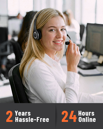 backed by 24-hour service and free replacements