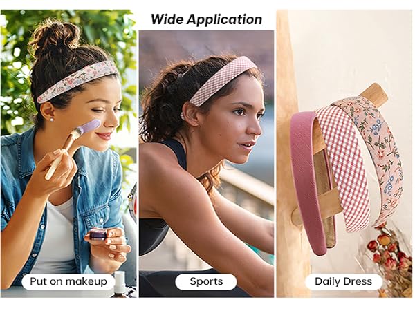 Solid Headband Lattice Hairband Floral pattern Hair band