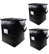 3 Pack 91L Storage Bags for Clothes, Moving Bags Heavy Duty Extra Large with Reinforced Handle, S...