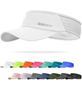 Sukeen Sports Sun Visor Men Women Lightweight Packable Cooling Stretchy Visor Hat for Running, Te...