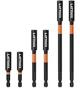 Drill Bit Extension Set, LATTOOK 6PCS Magnetic Drill Extension Bit Holder for Impact Driver, 1/4"...