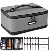 TideRex Fishing Tackle Bag with 20 DIY Soft Plastic Bait Bags, Gray | 900D Waterproof Oxford Fabr...
