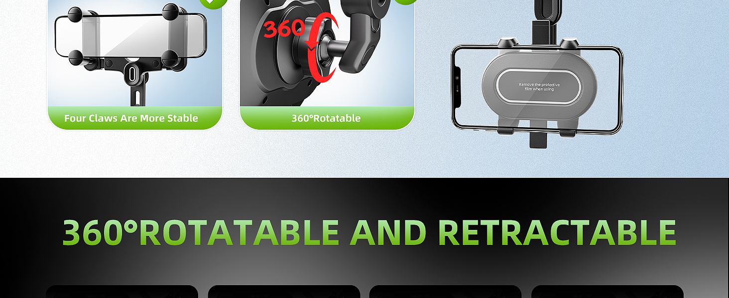 SXhyf Rotatable and Retractable Car Phone Holder