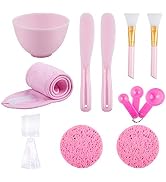 Sonku Facemask Mixing Bowl Set, Silicone DIY Face Mask Tool Kit with Facial Mask Bowl,Silicone Br...