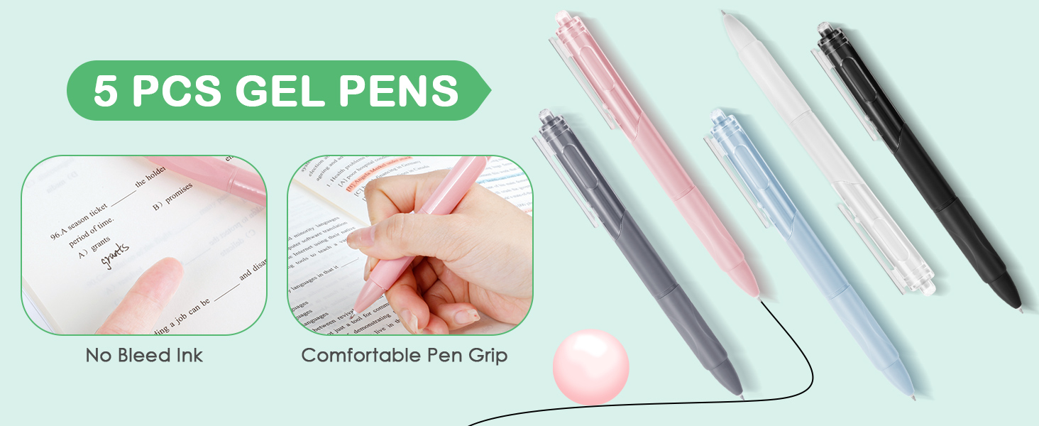 back to school supplies aesthetic stationery set pencil case pouch bag gel pen refills marker