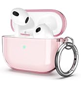 ULAK Compatible with AirPods 3 Case for Women Girls, Transparent Shockproof Soft TPU Protective C...