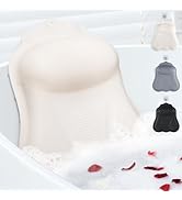 Goowin Bath Pillows for Tub, New Generation Skin-Friendly Silicone Bath Pillow, Luxury Bathtub Pi...