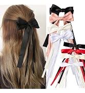 8 PCS bow hair clips hair ribbon Hair Bows for Women Girls,Bow-knot Hair Clips for Women Thick Ha...