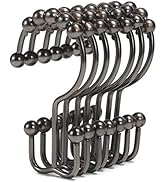 Shower Curtain Hooks, Goowin Shower Curtain Rings, Stainless Steel Shower Curtain Hooks Rust Proo...