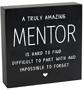 Mentor Gift Wooden Box Sign, Appreciation Gifts for Mentors Teacher Women Men Coach Coworker Boss...