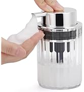 Segbeauty Foaming Hand Soap Dispenser Clear, 10.1oz Refillable Plastic Pump Bottle, 300ml Empty F...