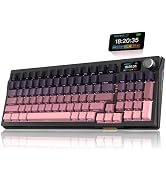 RedThunder K95 Wireless Mechanical Keyboard,TFT Screen & Knob, Trip-Modes Connection, Gasket Cust...