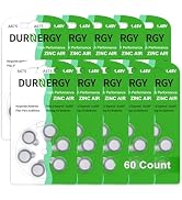 DURNERGY Size 675 Hearing Aid Batteries 60 Count, 1.45 Volt Zinc Air Batteries, ZA675 A675 PR44 B...