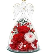 TranquilBliss Gifts for Mom, Flowers for Mother’s Day, Preserved Rose in Glass Dome with Light, A...