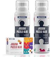 2 Pack 140ml Jigsaw Puzzle Glue with New Sponge Head, Suitable for 1000/3000/5000 Pieces of Paper...