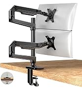 Ergounion Dual Monitor Mount, Holds Screens up to 40 Inches and 25 lbs, Fully Adjustable Dual Mon...