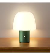 CHLORANTHUS Portable LED Table Lamp, Cordless Desk Lamp Rechargeable, 3-Color Touch Stepless Dimm...