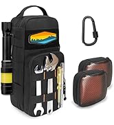 Rexmica Heavy Duty Small Tool Bag Storage with 2 Zipper Pouches, Multi-functional Tactical Molle ...