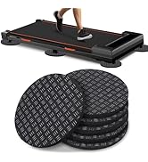 TOBWOLF 6PCS Non-Slip Walking Pad Mat, 4" x 4" x 0.2" Treadmill Mat Pad for Carpet Hardwood Floor...