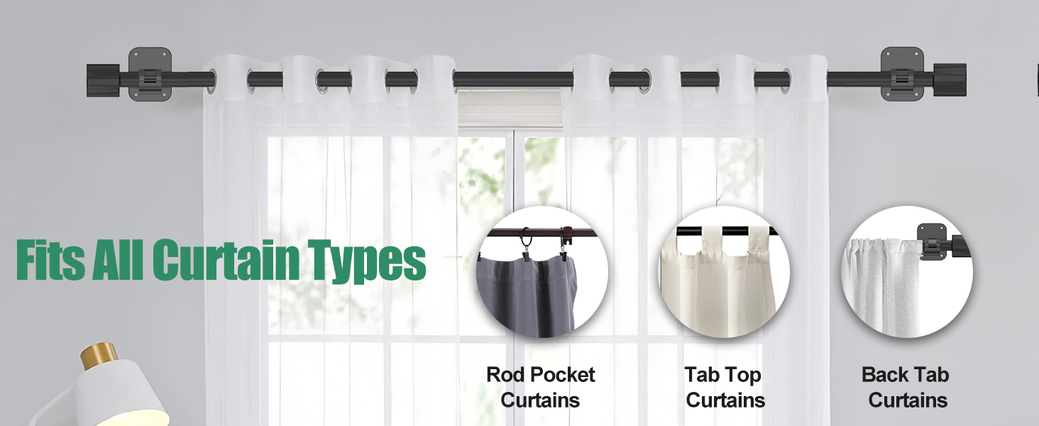 adjustable curtain rod