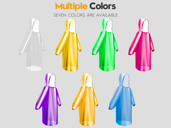 7 Vibrant Color Options - Stand out in the rain with bold, fun shades for groups or solo adventures.