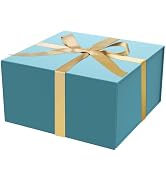 Gift Box with Lid 8x8x4 Inches, Magnetic Gift Box with Ribbon for Presents,Bridesmaid Gifts Box,B...