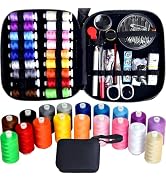 Sewing Kit with Case Portable Sewing Supplies for Home Traveler, Adults, Beginner, Emergency, Con...