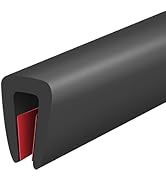 Rubber Edge Trim, Self-Adhesive Rubber Edge Trim, Edge Protector for 1/8" Mirror and Flexiglass, ...