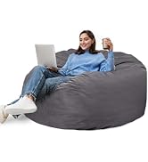 DUMOS Bean Bag Chairs, Bean Bags for Teens, Large Beanbag Chair with Memory Foam Filled and Soft ...