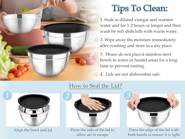 Tips to clean & seal the lid