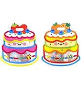 PABCK 20 Pack Clear Plastic Gift Bags Cartoon Goodie Bags 8.27x8.86 inch Candy Snack Cookie Packa...