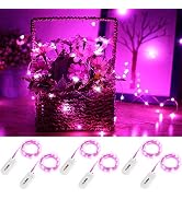 YKB 6 Pack Pink Fairy String Lights Battery Operated Fairy Lights Starry String Lights on 3.3ft/1...