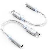 LERTOSEN USB Type C to 3.5mm Female Headphone Jack Adapter,(2 Pack) USB C to Aux Audio Dongle Cab...