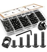 mankk 260PCS M5 T-Nuts and Bolts Assortment Kit-M5(8-20mm) Hexagon Socket Screws,T-Slot Nuts,Alle...
