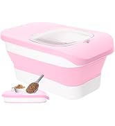 DDMOMMY 10-13 Lbs Dog Food Container, Collapsible Pet Food Storage Containers with Airtight Lid, ...